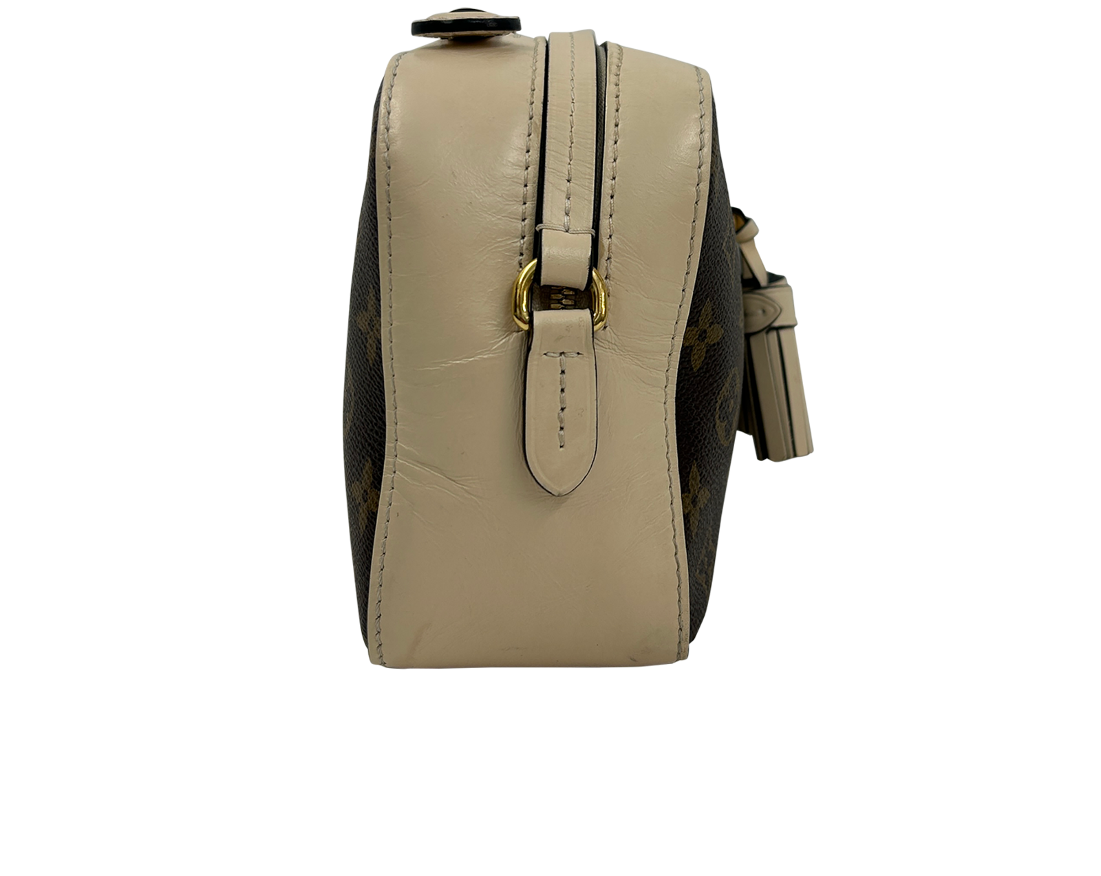 Saintonge Bandolera, 850&euro;, Bolso, Blanco/Marrón, Animal - Piel/Canvas - General, Vista lateral